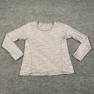 Lululemon Sweat Embrace Long Sleeve Pullover Training Shirt Womens Size 8